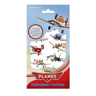 TATTOO &ndash; DISNEY PLANES TIJDERLIJKE TATTOOS, Afm. 20 x 10 Cm. (10st.)