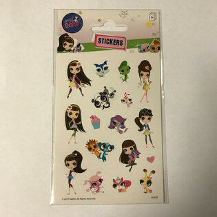 STICKERVEL: LITTLE PETSHOP,  Afm. 16 x 9 Cm. (10st.)