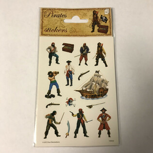 STICKERVEL: PIRATEN,  Afm. 16 x 9 Cm. (10st.)