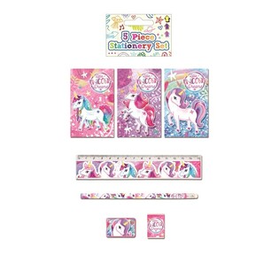 5-DELIGE UNICORN / EENHOORN SCHRIJFSET (24st.)