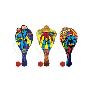 SUPER HERO PADDLE BAT SPEL (24st.)