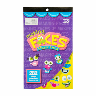 282-DELIGE MAAK JE EIGEN GRAPPIGE GEZICHTEN STICKERBOEK (12st.)