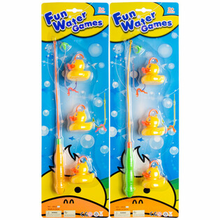 EENDJES VISSPEL MET 3 EENDJES OP KAART (12st.)