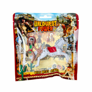 MIX COWBOY / INDIAAN FIGUURTJES OP PAARD (12st.)