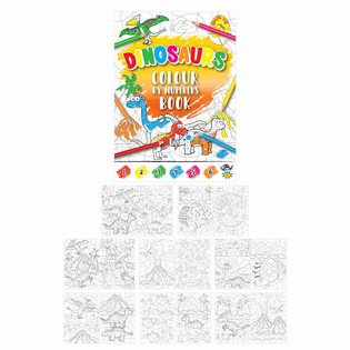KLEURBOEKJE - KLEUREN OP NUMMER - DINOSAURUS (48st.)
