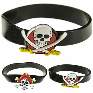 SILICONEN MIX PIRATEN ARMBANDEN (48st.)