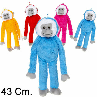 GROTE PLUCHE AAP, 43 CM - MIX KLEUREN (12st.)