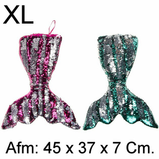 XL PLUCHE ZEEMEERMIN STAART &ndash; KUSSEN - 45 CM - MIX KLEUREN (4st.)