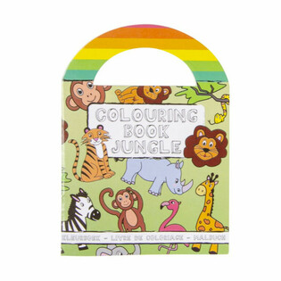 KLEINE - JUNGLE DIEREN - KLEURBOEKJES MET STICKERS (48st.) 