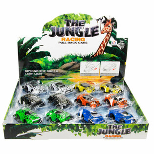 PULL BACK JUNGLE AUTO&rsquo;S IN DISPLAY (12st.)