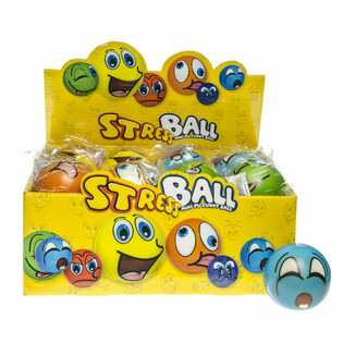 SMILEY STRESS BALLEN IN DISPLAY (24st.)
