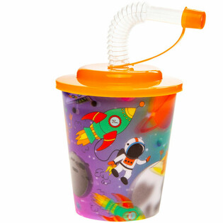 DRINKBEKER / IJSBEKER MET RIETJE - SPACE (12st.)