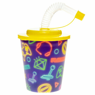DRINKBEKER / IJSBEKER MET RIETJE - GAMER (12st.)