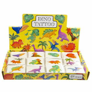 FUN TATTOO&rsquo;S - MODEL: DINOSAURUS, Elk pakje 12x Tattoo&rsquo;s (48st.)