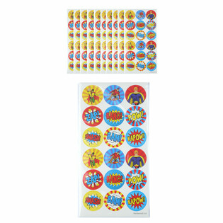 FUN STICKERS - SUPERHELDEN 18 STICKERS PER VEL (10st.)