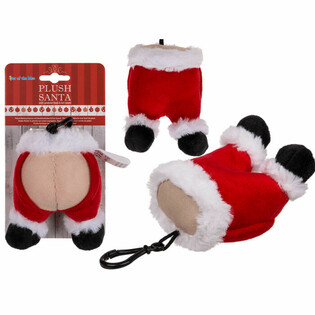 **MEGA GOEDKOOP** PLUCHE KERST SLEUTELHANGER MET KERST SCHEET GELUID (24st.)