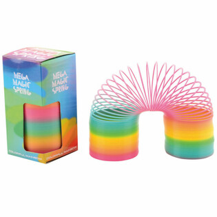 XL RAINBOW SPRING TRAPLOPER / TRAPVEER - GROTE REGENBOOG SPIRAAL IN BOX (6st.)