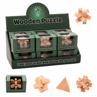 HOUTEN IQ PUZZEL IN DOOSJE (12st.)