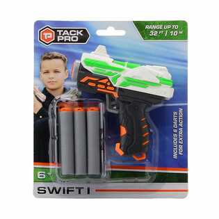 TACK PRO SWIFT I PISOOL MET 6 SOFT DARTS - 11 Cm. (1st.)