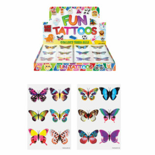 FUN TATTOOS - MODEL: VLINDERS IN DISPLAY (96st.)