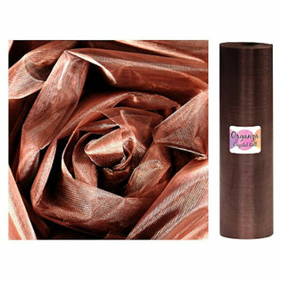 ORGANZA ROL - 28 Cm x 25 METER - KLEUR CHOCOLADE BRUIN (1st.)