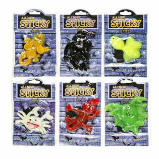 STICKY ANIMALS - GROTE PLAKKERIGE ENGE FIGUREN IN DISPLAY (60st.)