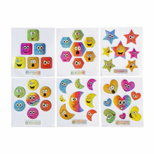 GLITTER STICKERS - MODEL: SMILEY (100st.)