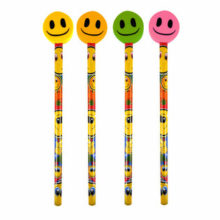 VROLIJK SMILEY POTLOOD MET GUM (24st.)