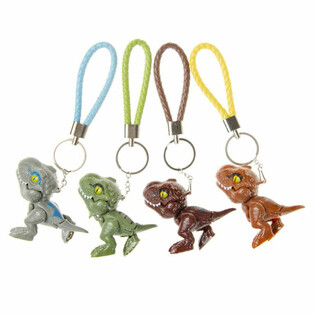 VINGER BIJTENDE DINOSAURUS SLEUTELHANGER OP KAART (12st.)