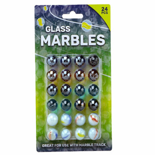 KNIKKERS OP KAART - 24 STUKS KNIKKERS VAN 16MM PER KAART (24st.)