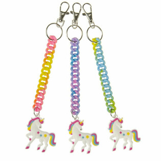UNICORN / EENHOORN SPIRAAL SLEUTELHANGERS (24st.)