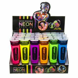 NEON Glow in the Dark Gezichtsverf - Blacklight Actief (Display 24 stuks)