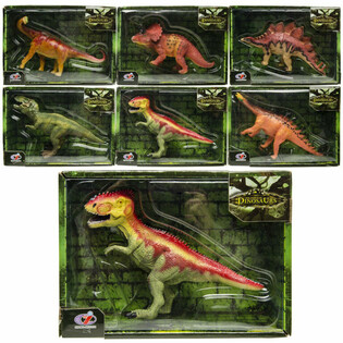 DINOSAURUS SPEELFIGUREN - IN LUXE GIFTBOX - MIX SOORTEN (6st.)