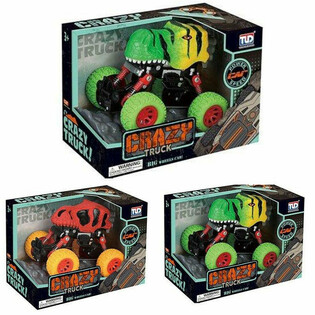 GROTE PULL BACK CRAZY DINOSAURUS MONSTER TRUCKS - IN LUXE GIFTBOX - MIX KLEUREN (2st.)