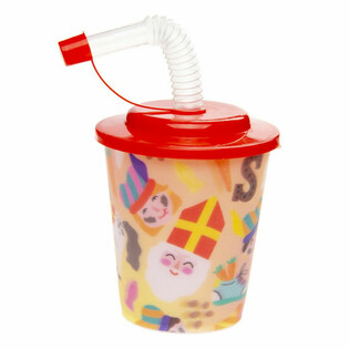 DRINKBEKER - IJSBEKER MET RIETJE - SINTERKLAAS (12st.)