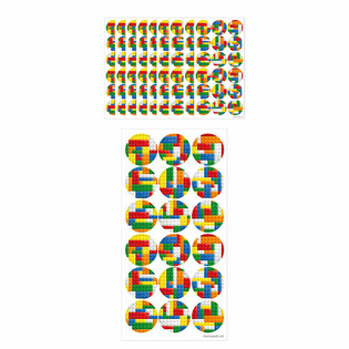 FUN STICKERS - BRICKZ BOUWSTENEN STICKERS - 18 STICKERS PER VEL (10st.)