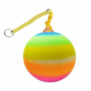 REGENBOOG BAL MET KOORD / BUNGEEBAL &Oslash;23 Cm (10st.)