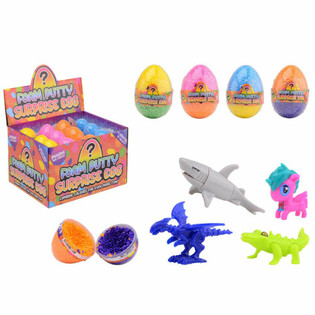 FOAM PUTTY SURPRISE EGG - MET VERRASSING SPEELGOED IN DISPLAY (24st.)