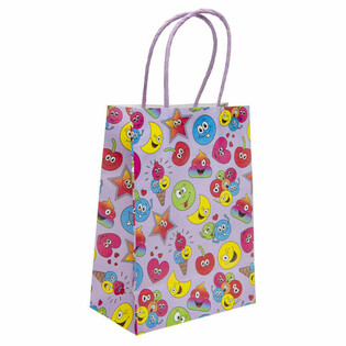 PAPIEREN GIFT TAS - SMILEY - Afm. 16x9x22 CM (12st.)