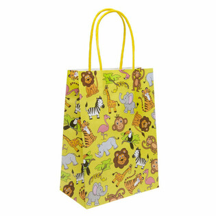 PAPIEREN GIFT TAS - JUNGLE DIEREN - Afm. 16x9x22 CM (12st.)