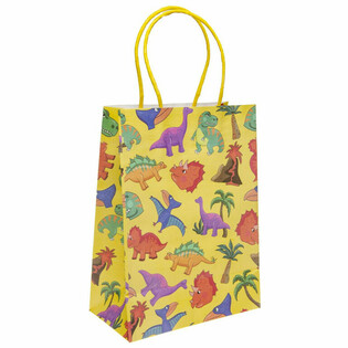 PAPIEREN GIFT TAS - DINOSAURUS - Afm. 16x9x22 CM (12st.)
