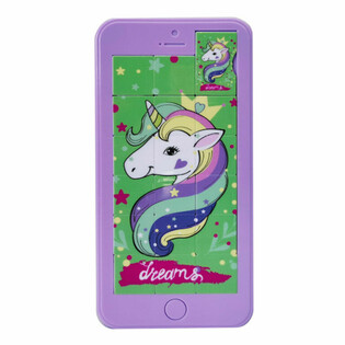 GSM SCHUIFPUZZEL &ndash; UNICORN / EENHOORN - 8x16CM  (24st.)