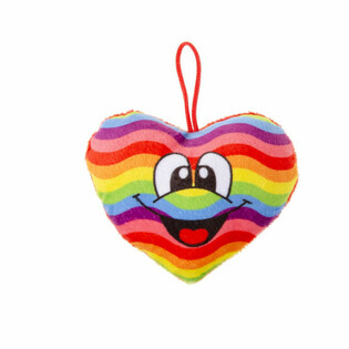 PLUCHE REGENBOOG HART SMILEY (24st.)