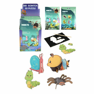 SCRATCH 3D PUZZEL - Model: INSECTEN - IN DISPLAY (18st.)
