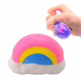 Regenboog Unicorn Squeeze Bal in Display (12 stuks)