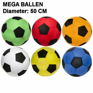 MEGA BALLEN - DIAMETER: 50 CM - MIX KLEUREN DISPLAY (12st.)
