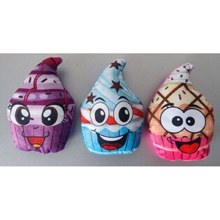 PLUCHE CUPCAKE - MIX KLEUREN (24st.)