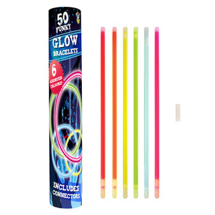 GLOW BRAK LIGHTS ARMBANDEN - 50 Stuks IN KOKER EN DISPLAY (12st.)