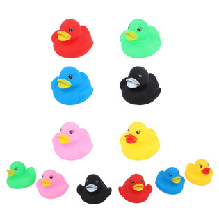 MIX KLEUREN BAD EENDJES - Afm 5x5x4 Cm.  (144st.)