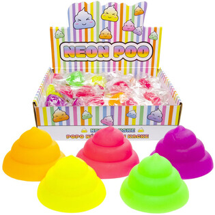 SQUEEZE NEON POEP - MIX KLEUREN - IN DISPLAY (50st.)